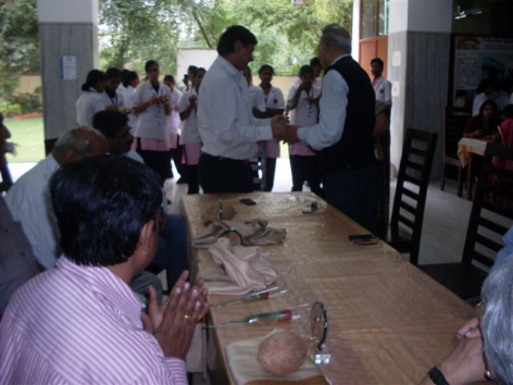 Shwals and Coconuts being presented to the volunteer speakers